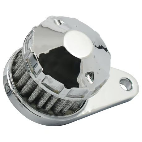 Forkromet Krumtaphus-Åndefilter (Konisk Top) – Ekstern Udluftning til Harley-Davidson Custom-Byg