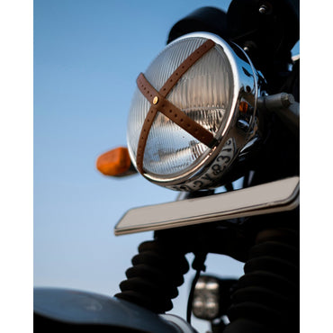 Trip Machine Headlight X – perforeret læder, Tobacco