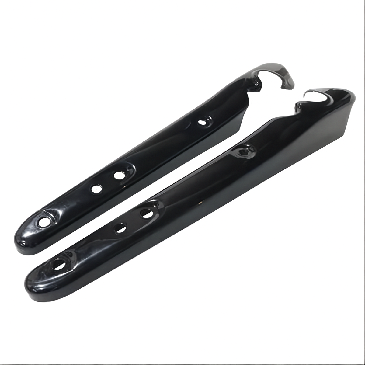 Sorte Fender Strut Covers (Skærmafstiver Dæksler) – OEM-stil til Harley-Davidson Sportster XL