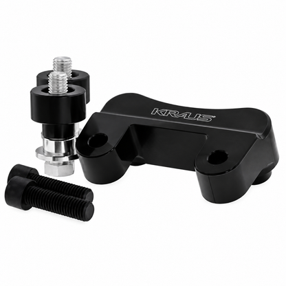 Kraus Raptor 38mm Pullback-Plade (Sort Anodiseret) – Ultimativ Aggressiv Ergonomi og Styr-Relokering til Harley-Davidson Softail (2018-2025)