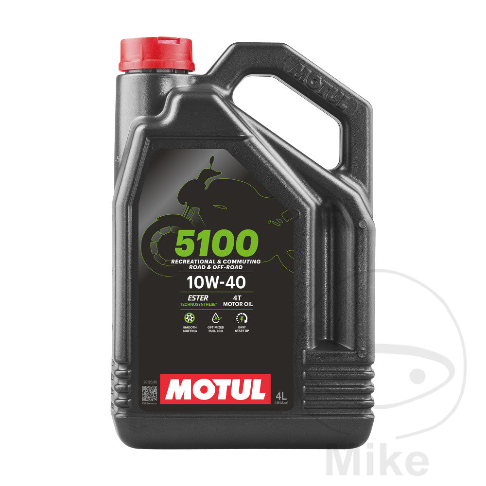 Motul 5100 4T 10W-40 Technosynthese halvsyntetisk motorolie 4L