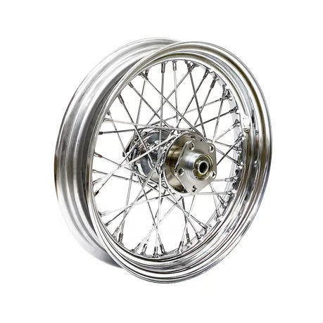3.00 x 16 dual flange wheel 40 spokes chrome Item No: 500270