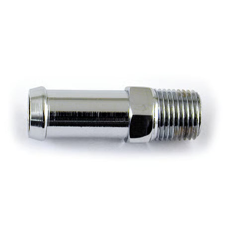 Oil line fitting, straight. Chrome Item No: 502390