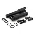 Foot peg conversion bracket kit. std length. Black Item No: 505502