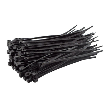 MCS kabelstrips 10 cm, sorte – 100 stk.