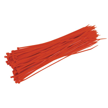 MCS kabelstrips 29 cm – røde, 100 stk.