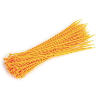 MCS kabelstrips 29 cm, gule – 100 stk.