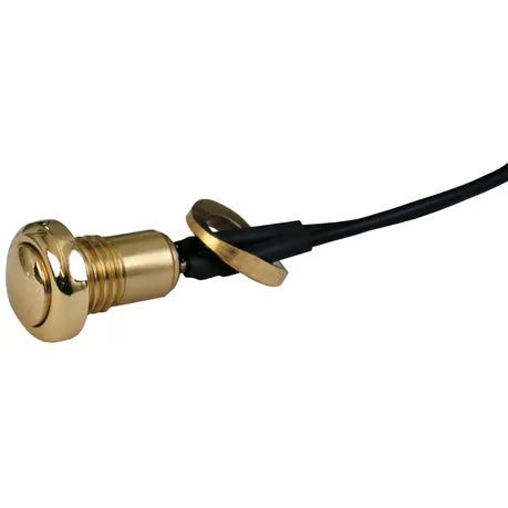Smooth push button switch. Polished brass Item No: 508637
