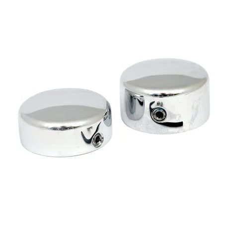 Swingarm pivot bolt cover set. Chrome Item No: 508926