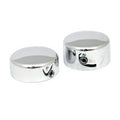 Swingarm pivot bolt cover set. Chrome Item No: 508925