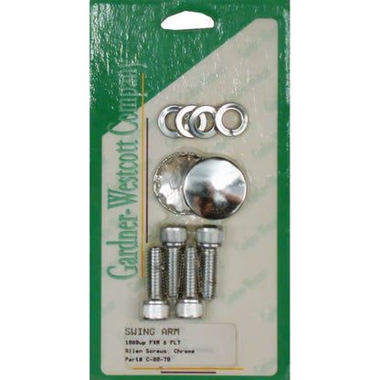 Allen bolt set, swingarm pivot covers. Chrome Item No: 510836