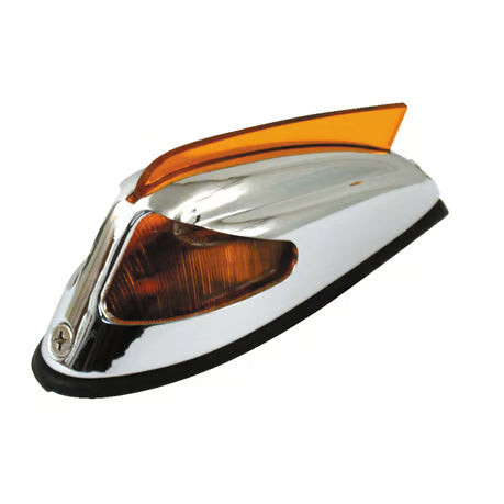 50-57 style front fender light. Chrome, amber lens Item No: 511910