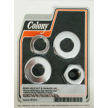 Colony akselmøtrik- og skivesæt, bag, 5/8-18