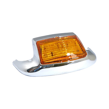 Forskærmsspids med LED-lys, krom – foran
