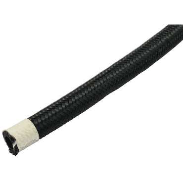 Flettet slange 1/4" (6 mm), sort nylon – 7,5 m