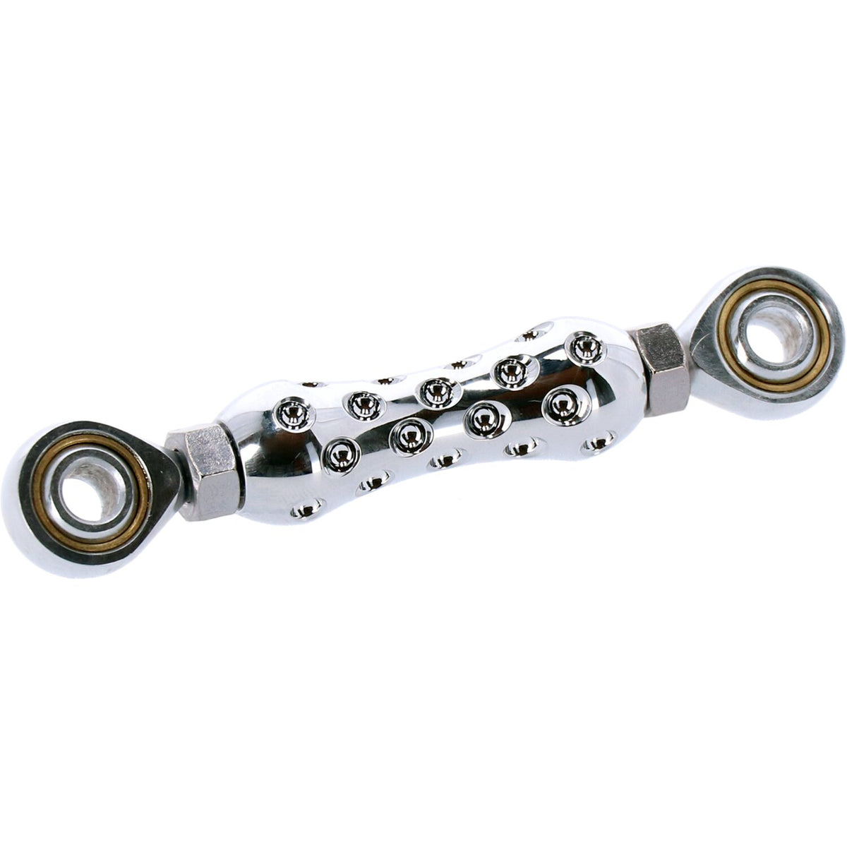 MCS gearskiftestang "Drilled" i krom