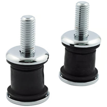 Recessed Styr-Vibrationsdæmper Sæt (Forkromet) – Komplet Forstærket Monterings-Kit med Unbrakobolte til Styrforhøjere
