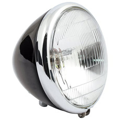 Klassisk 6.5" Springer Forlygte til Harley-Davidson – 12V (Sort/Krom)