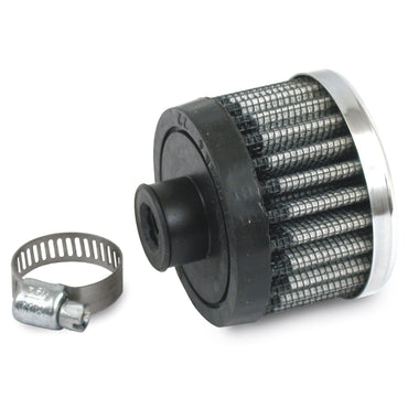 K&N krumtaphusudluftningsfilter med 3/8" huntilslutning