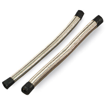 MCS flettet slange 1/4” (6 mm), rustfri, klar – 7,5 m