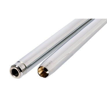 MCS forgaffelrør 35 mm, 23-1/4", spejlblank krom – par