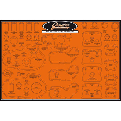 James Gaskets displaytavle til pakninger og tætninger