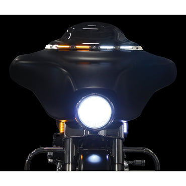Custom Dynamics ProBeam LED-blinklys med DRL, krom