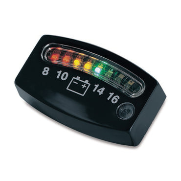 Kuryakyn LED-batterimåler, sort