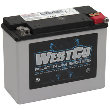 WestCo Platinum AGM-batteri 12 V, 20 Ah, 340 CCA