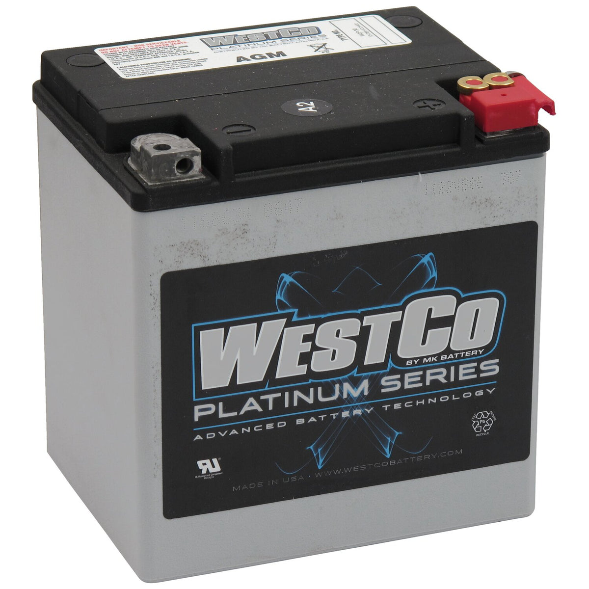WestCo Platinum AGM-batteri 12 V, 26 Ah, 400 CCA