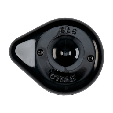 S&S Mini Teardrop Stealth luftfilterdæksel, blank sort