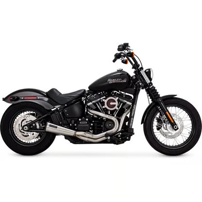 Vance & Hines Stainless 2-1 Upsweep Udstødning System – Børstet Rustfrit Stål (Til Harley M8 Softail 2018–2024)