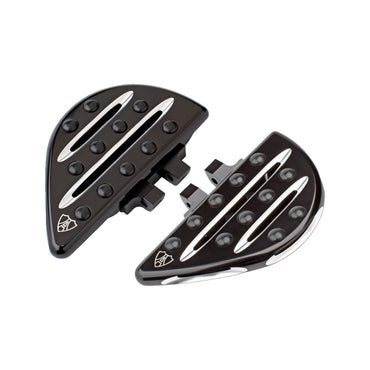 Arlen Ness Deep Cut passagerfodplader, sort
