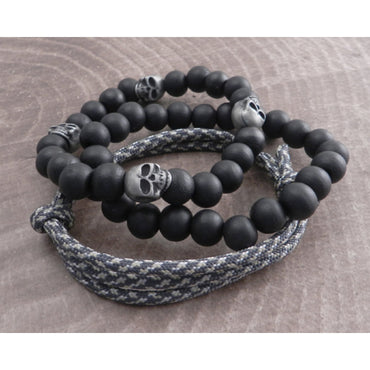 Amigaz sæt med perlearmbånd og paracord-armbånd