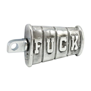 Wannabe Choppers kickstarterpedal ‘Fuck’ i støbt aluminium