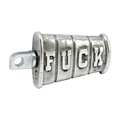 Wannabe Choppers kickstarterpedal ‘Fuck’ i støbt aluminium