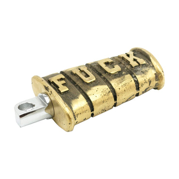 Wannabe Choppers kickpedal “Fuck” i støbt messing