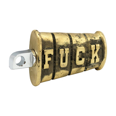 Wannabe Choppers kickpedal “Fuck” i støbt messing