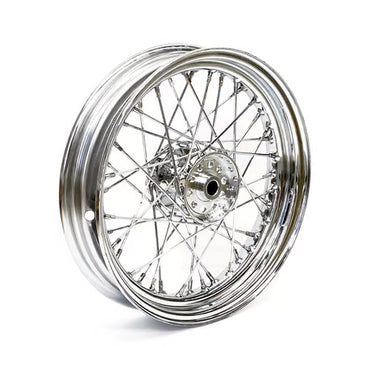 Custom 40-Egers MC Hjul til Tromlebremse (3.00 x 16, Krom)