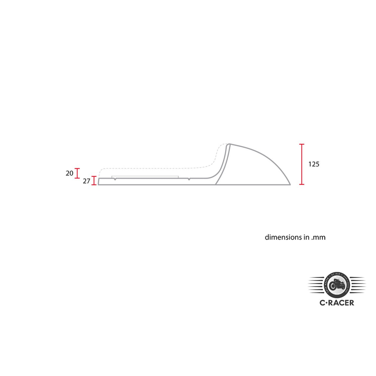 C-Racer C Classic sæde – mørkebrun
