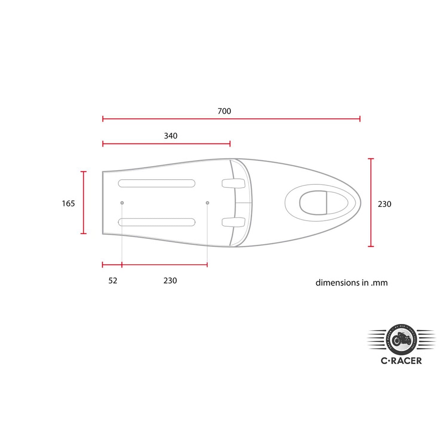 C-Racer universal Long Classic A seat black Item No: 578570