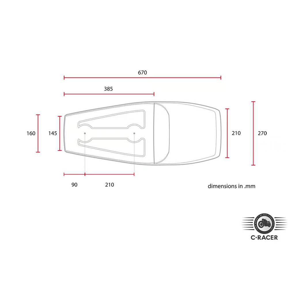 C-Racer, Bolntor SCR5 Flat Track seat black Item No: 578588