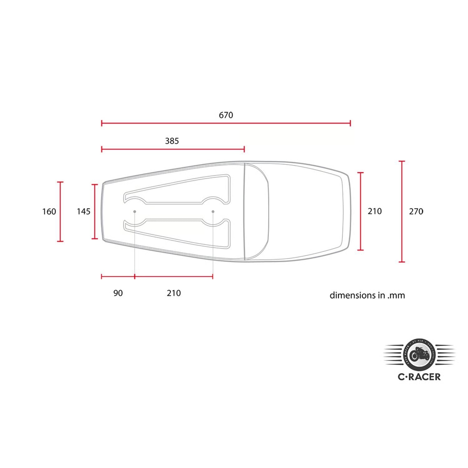 C-Racer, Bolntor SCR5 Flat Track seat black Item No: 578588