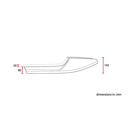 C-Racer Neo Classic café racersæde – sort