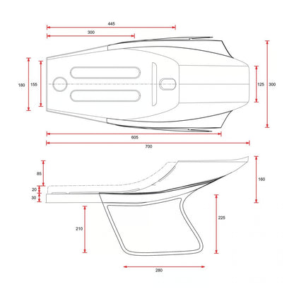 C-Racer, Flat Racer SCR14.1 seat. Black Item No: 578615