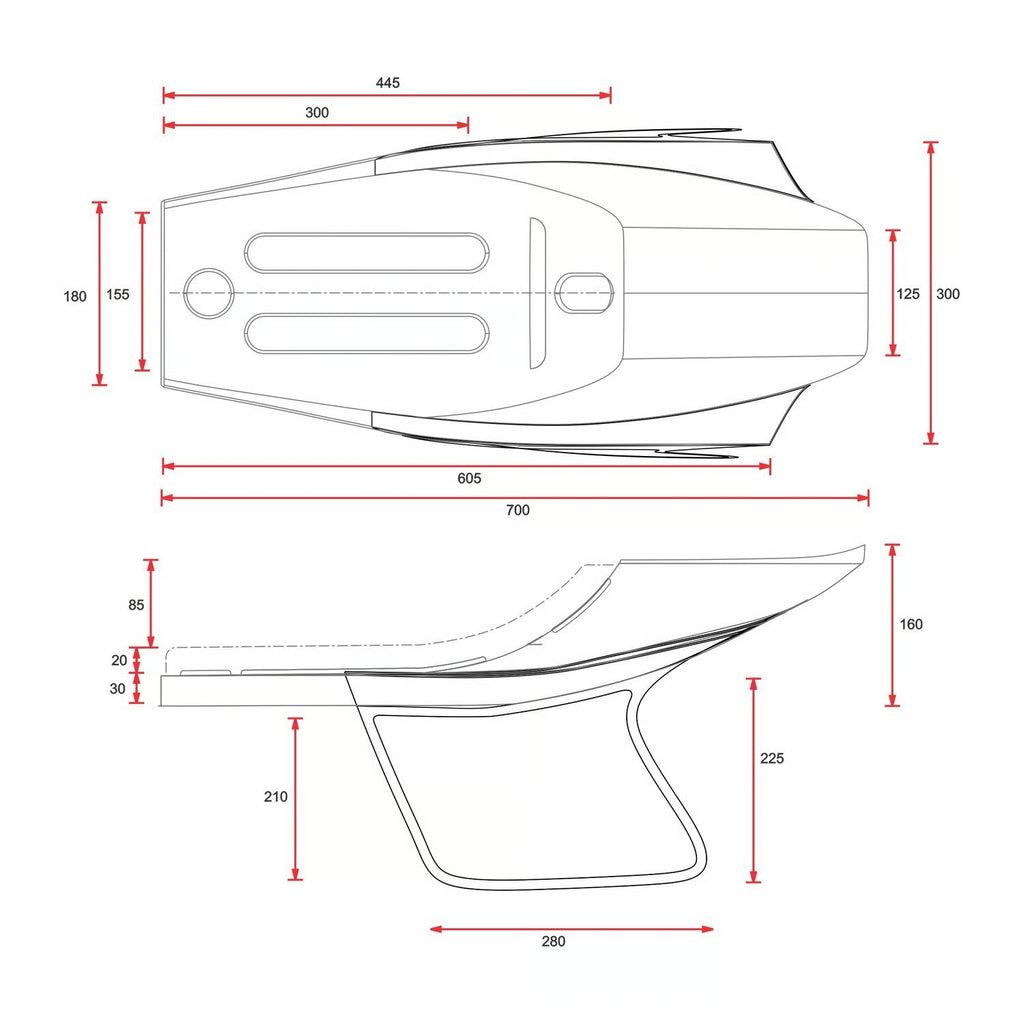 C-Racer, Flat Racer SCR14.1 seat. Dark brown Item No: 578616