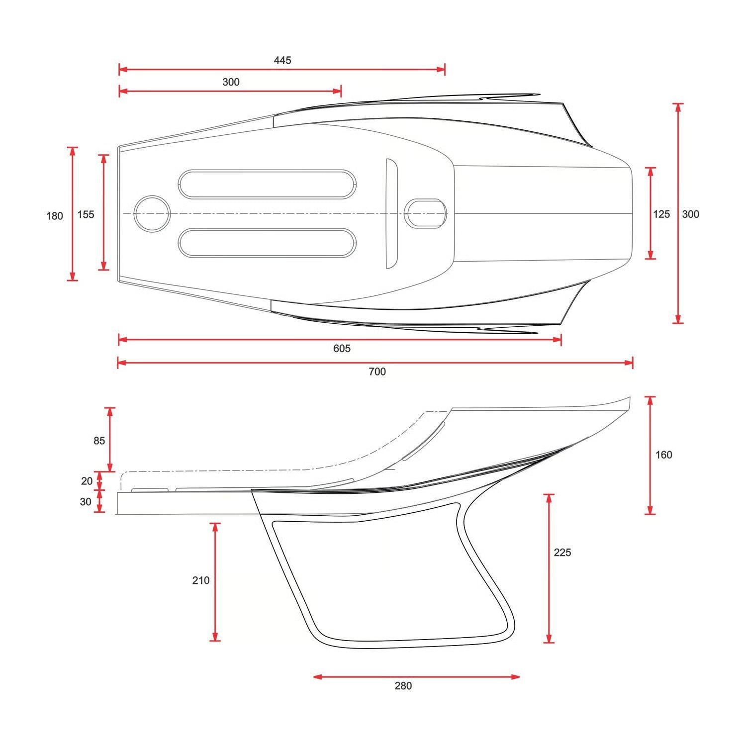 C-Racer, Flat Racer SCR14.1 seat. Dark brown Item No: 578616