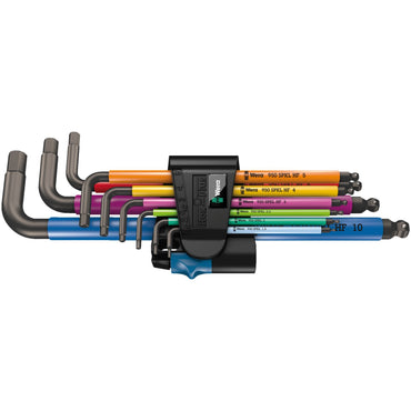 Wera 950/9 Hex-Plus Multicolor HF unbrakonøglesæt, metrisk