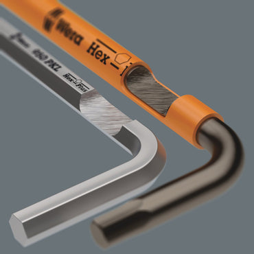 Wera unbrakonøgle 7/32″ med rødt greb