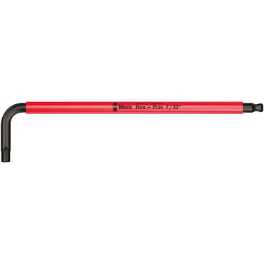 Wera unbrakonøgle 7/32″ med rødt greb
